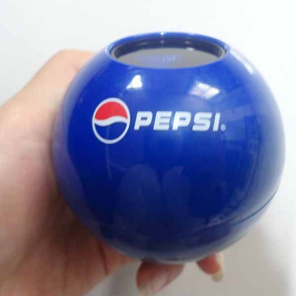 blue custom magic 8 ball with pepsi logo