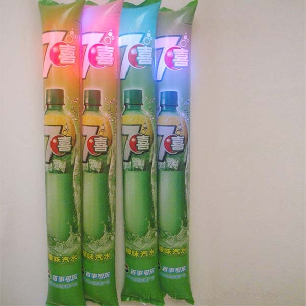 Inflatable LED Light Sticks With Lime Green Color