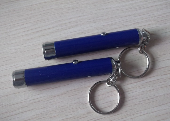 Blue projector keychain