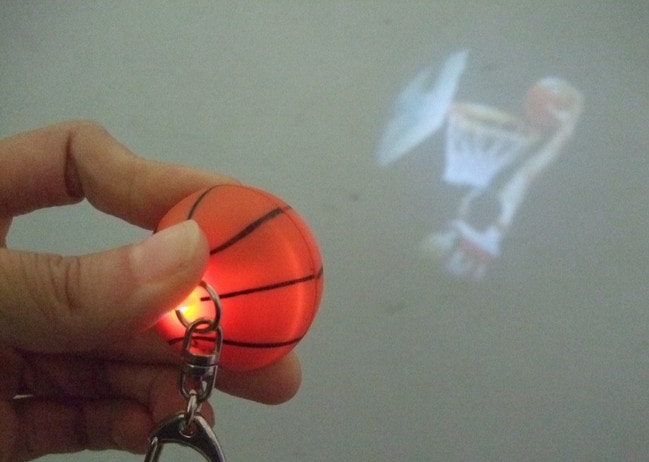 basketball shaped projector keychain