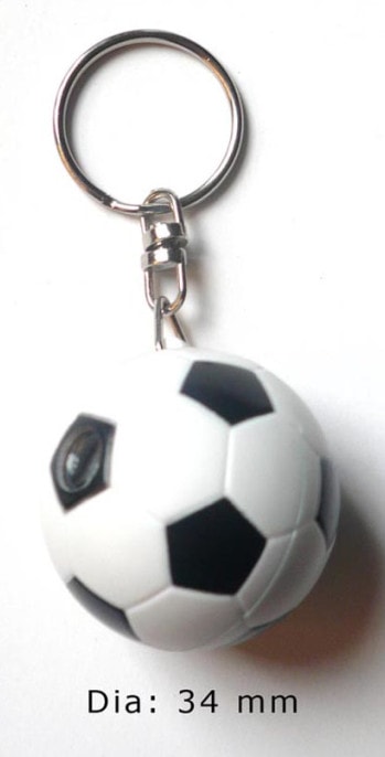 white Soccer ball shape projector keychain