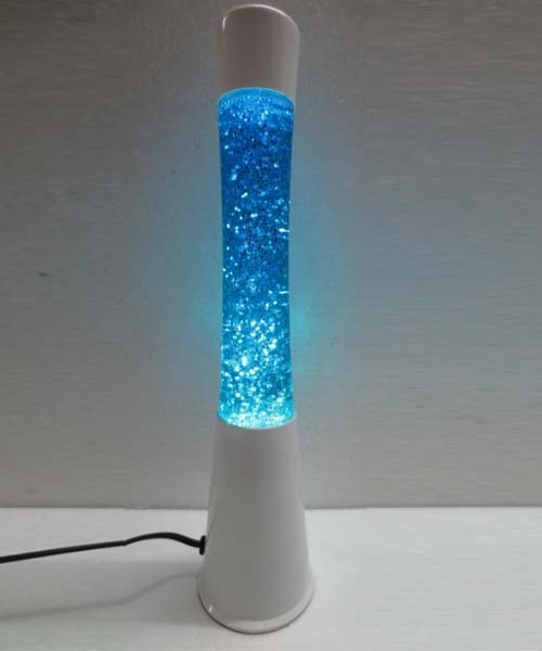 Blue Glitter Lava Lamp is Shining