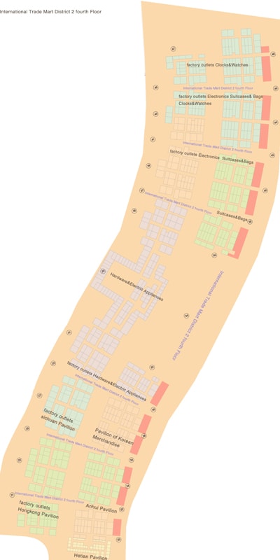 Forth Floor Of Yiwu Futian Market Discrict Two Map